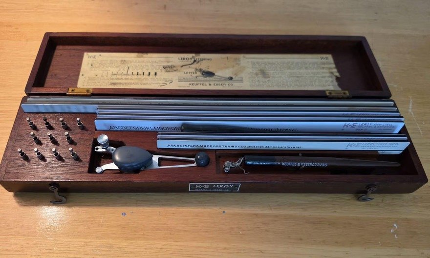 80s Typesetting Custom Lettering Tools Grooved Rods Compensatory Design: This Lettering Rig for Draftsmen with Lousy ...