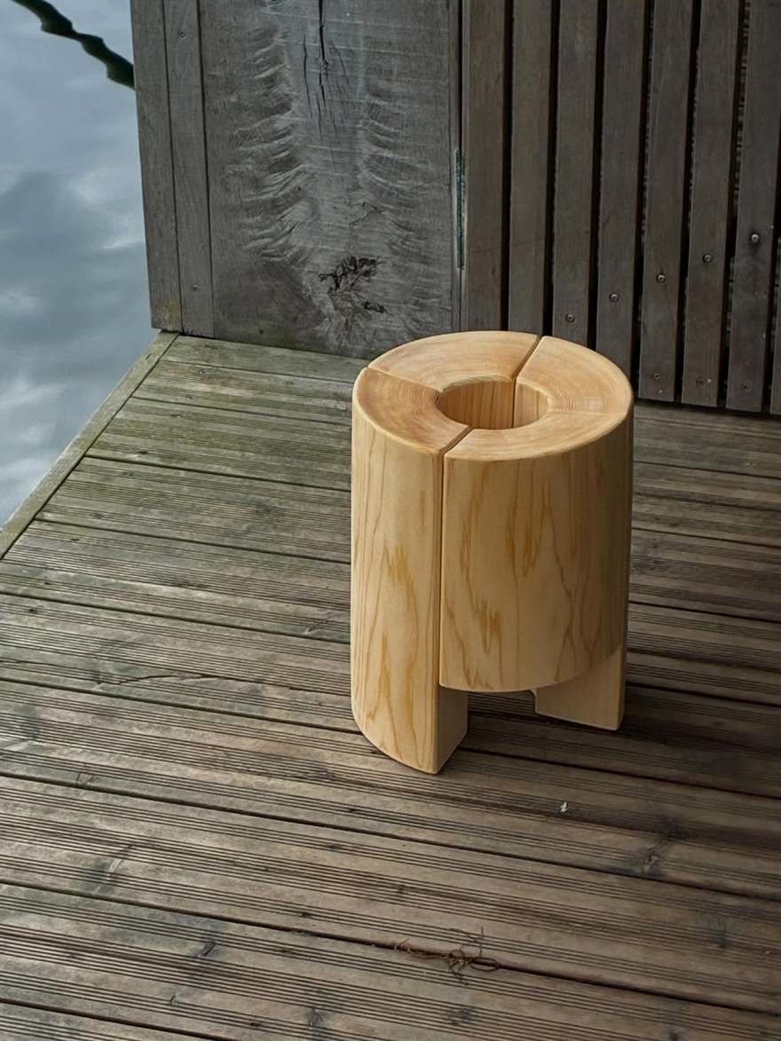 A Hinoki Stool Created with a Minimum of Production Steps - Core77