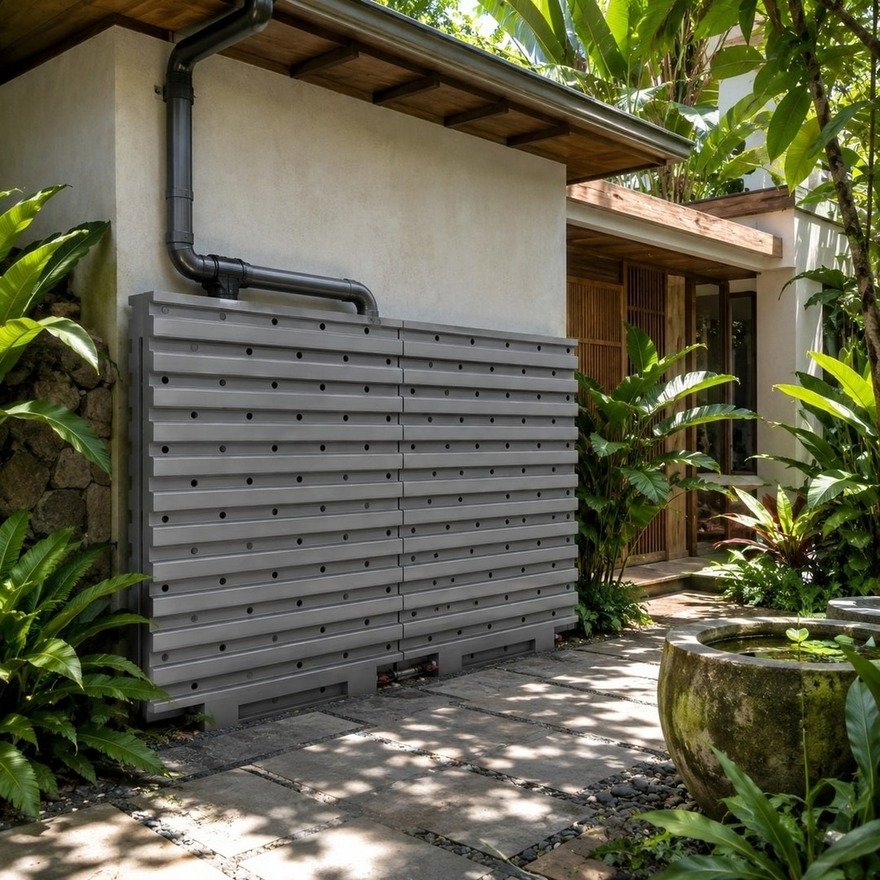 The Rainwater Wall: A Space-Saving Water Harvesting Tank  - Core77