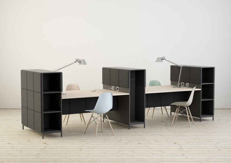 Sabine A collection of furniture with integrated sound attenuation