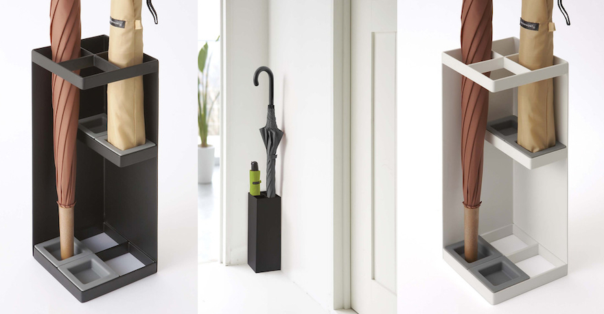 thumbnail image 2 of WANLIAN Wall Mounted Umbrella Stand - Wrought Iron Rack With Magnet Adsorption - Space Saving Organizer For Long And Short Umbrellas - Hallway Home Office, White 2 of 11