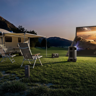 Impressive Portable Outdoor Theater with 16.7' Inflatable Screen