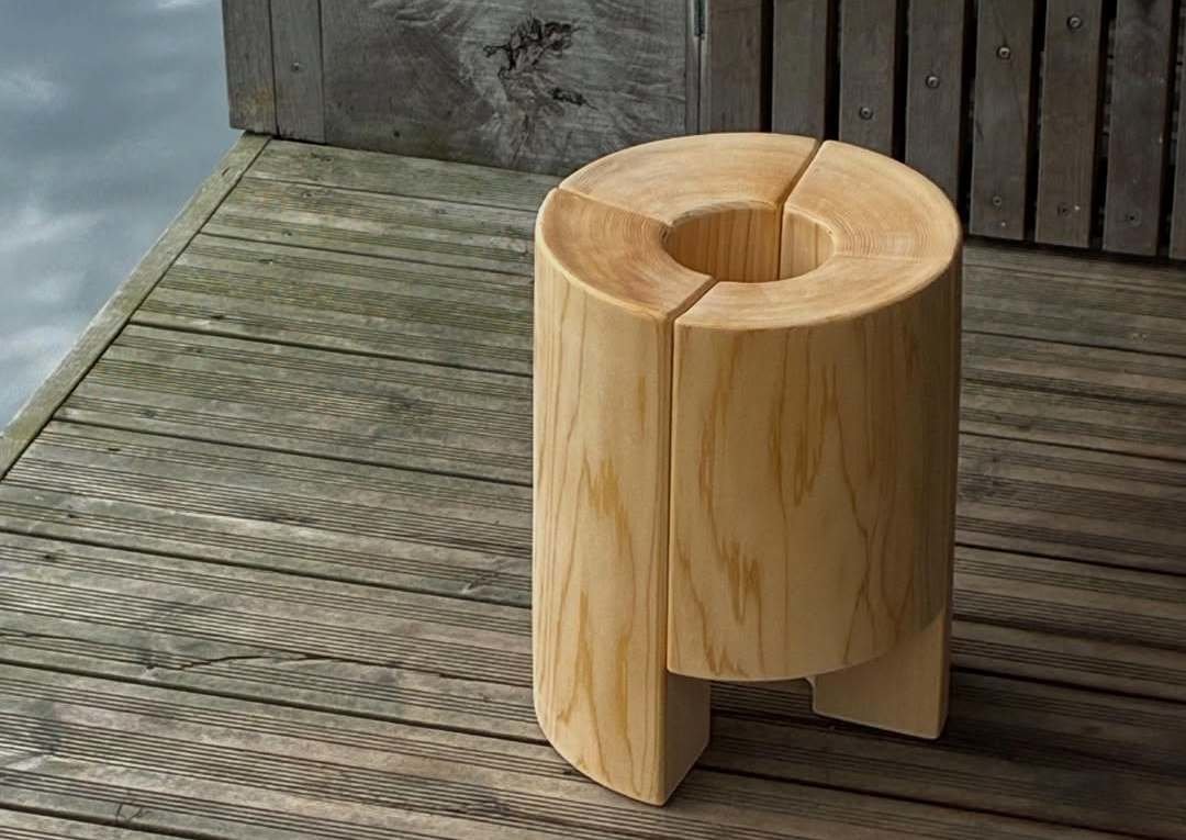A Hinoki Stool Created with a Minimum of Production Steps - Core77