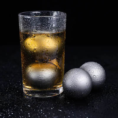 An Ice Cube Alternative: Frozen Titanium Spheres