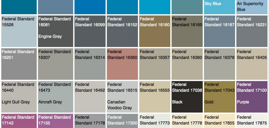 Federal Standard Color Chart Conversion Infoupdate