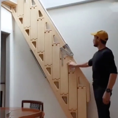 After Living in Tiny NYC Apartment, Australian Industrial Designer Invents Folding Stairs (and Furniture)