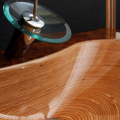 Ammonitum's beautiful wooden bathroom fixtures - Core77
