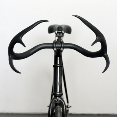 black bicycle handlebars