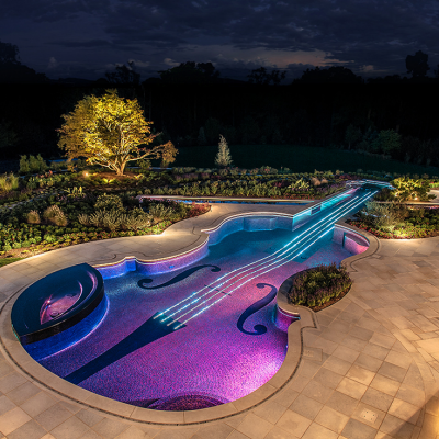 アート・デザイン・音楽 Swimming Pool by Marie Stabn How the Other Half Swims: In a $1 Million Stradivarius-Shaped